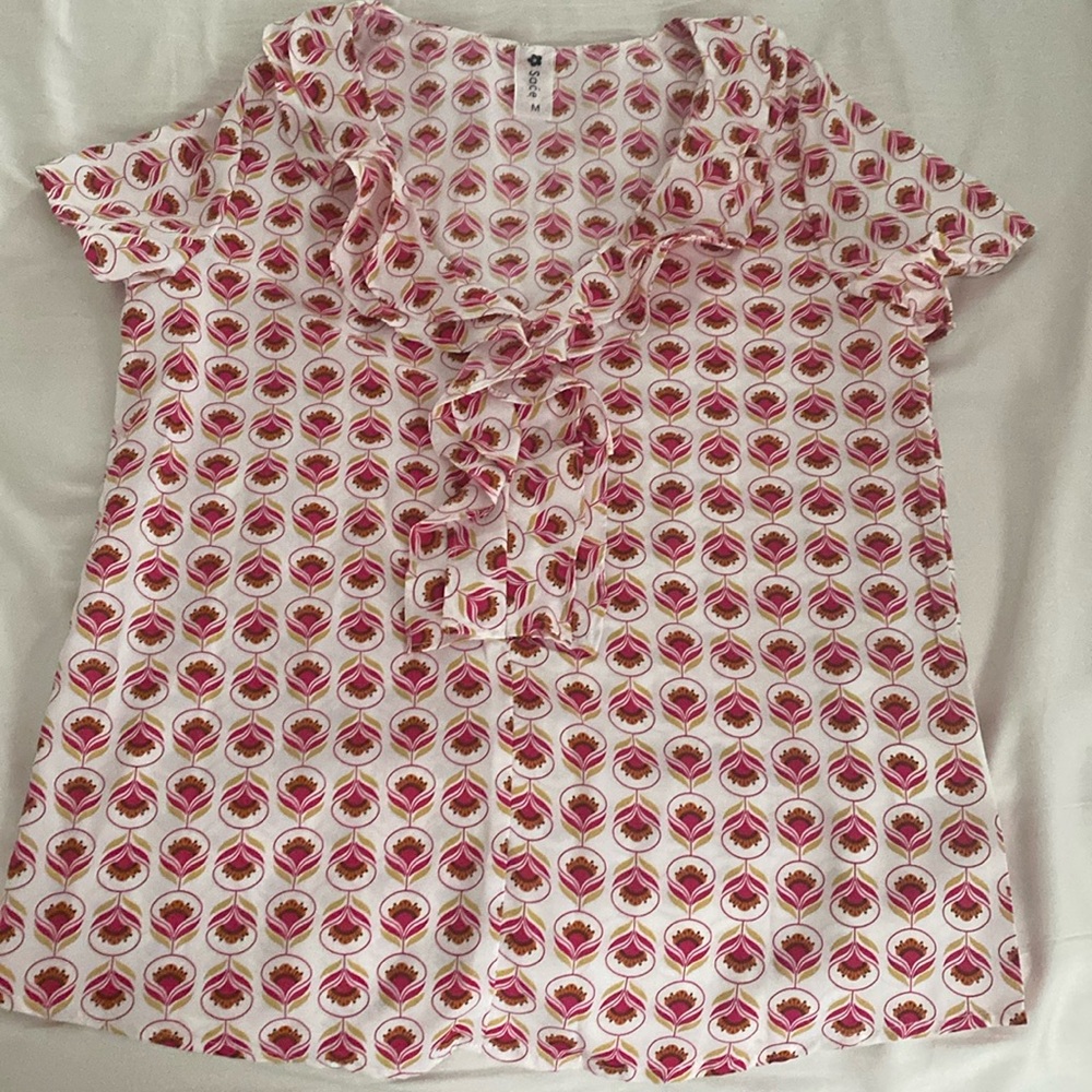 Ruffle neck Sace blouse